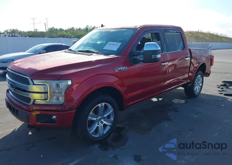 2018 Ford F-150 Platinum z USA, uszkodzony, nr VIN 1FTEW1EGXJFC60422